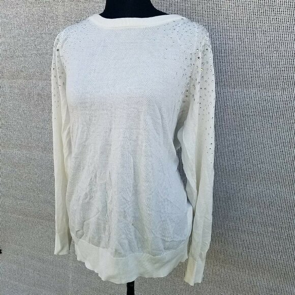INC Long-Sleeve Studs Sweater. Size Large. New Without Tags - Picture 2 of 11